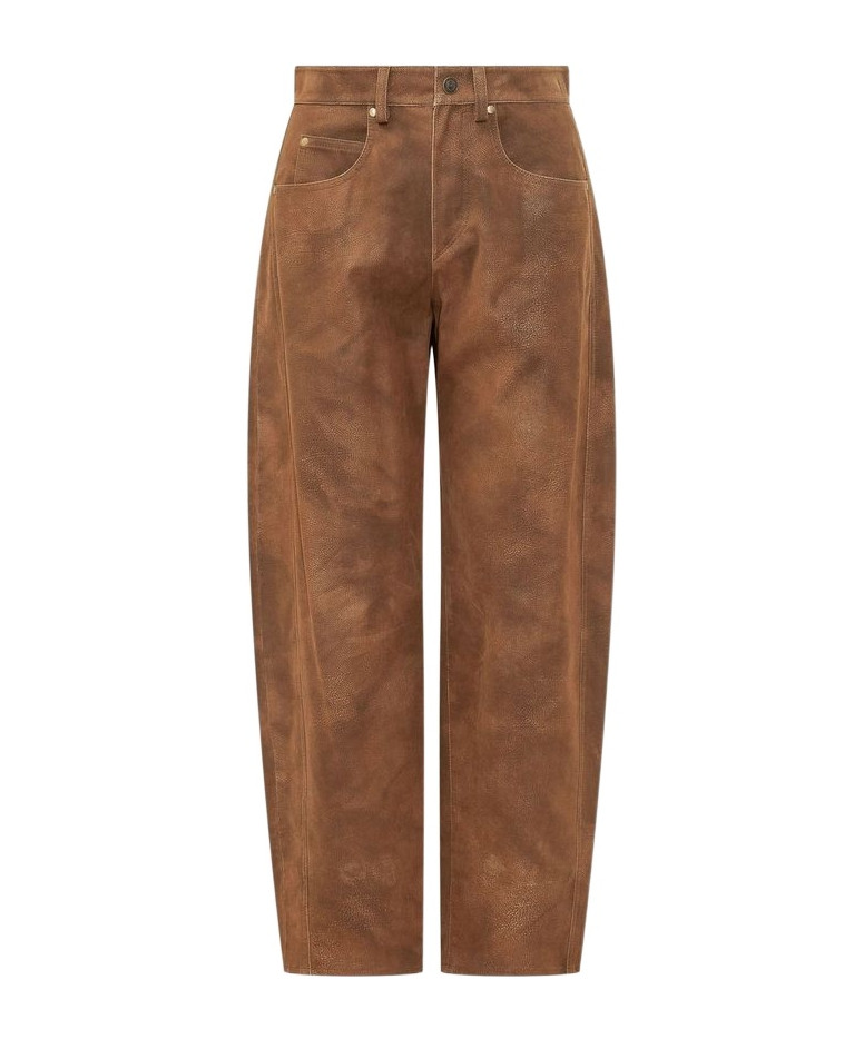Isabel Marant Étoile Belky Logo Patch Barrel Fit Pants | Senser US