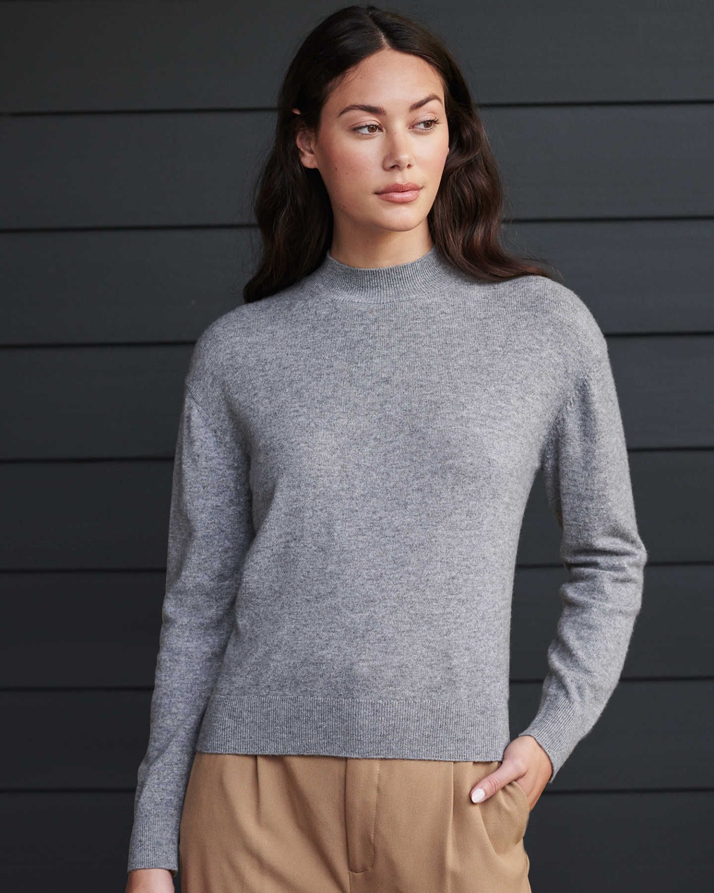 Mongolian Cashmere Mockneck Sweater | Quince