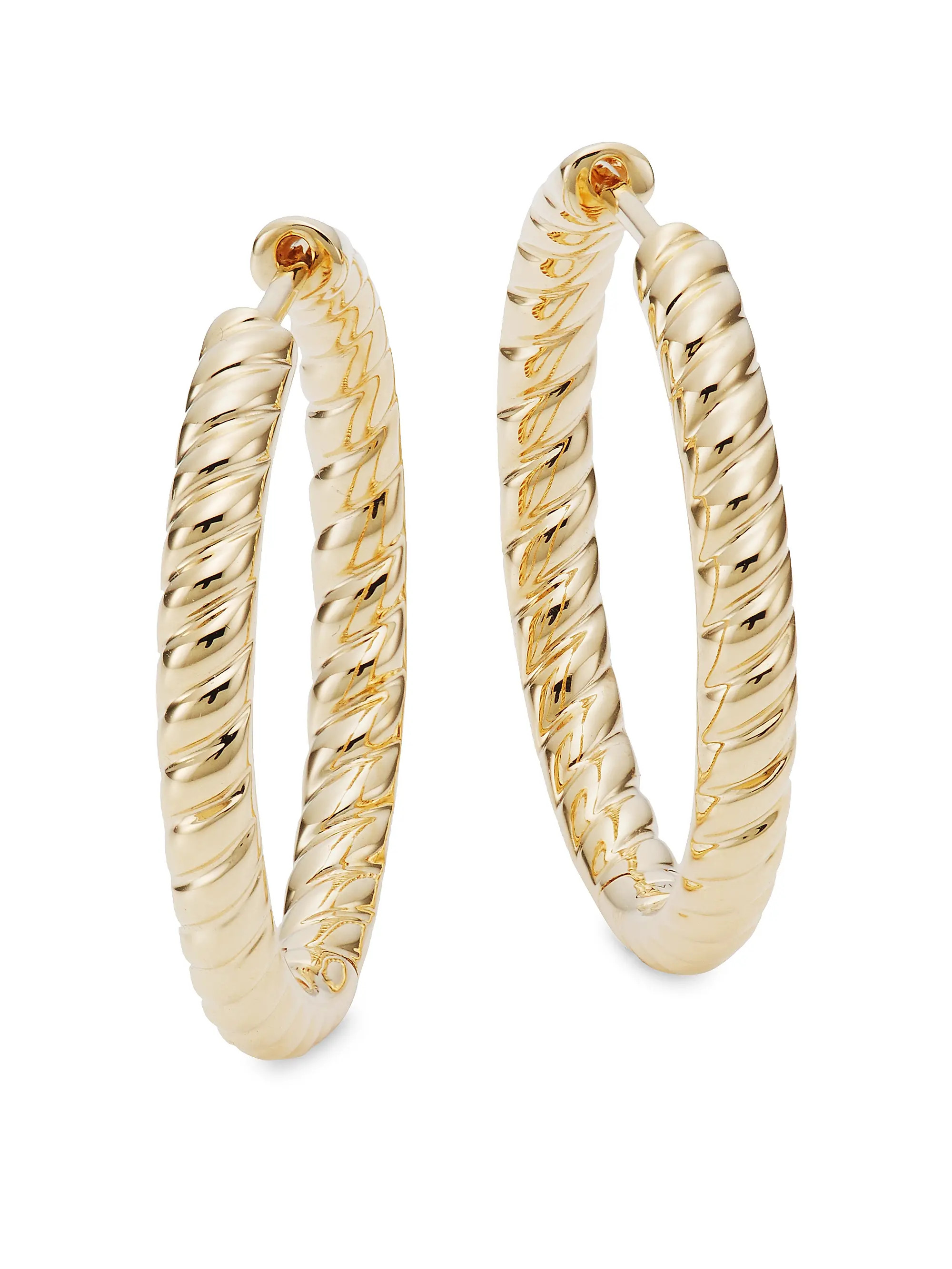 18K Yellow Gold Zoe Braided Hoops | Saks Fifth Avenue