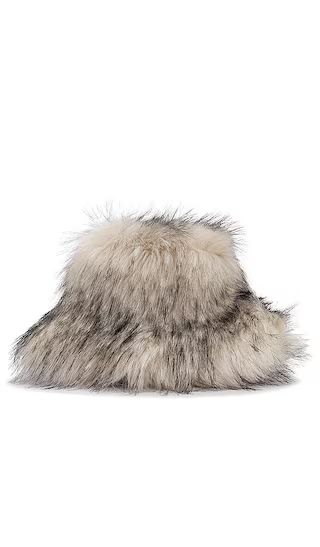 Faux Racoon Hat in Beige | Revolve Clothing (Global)