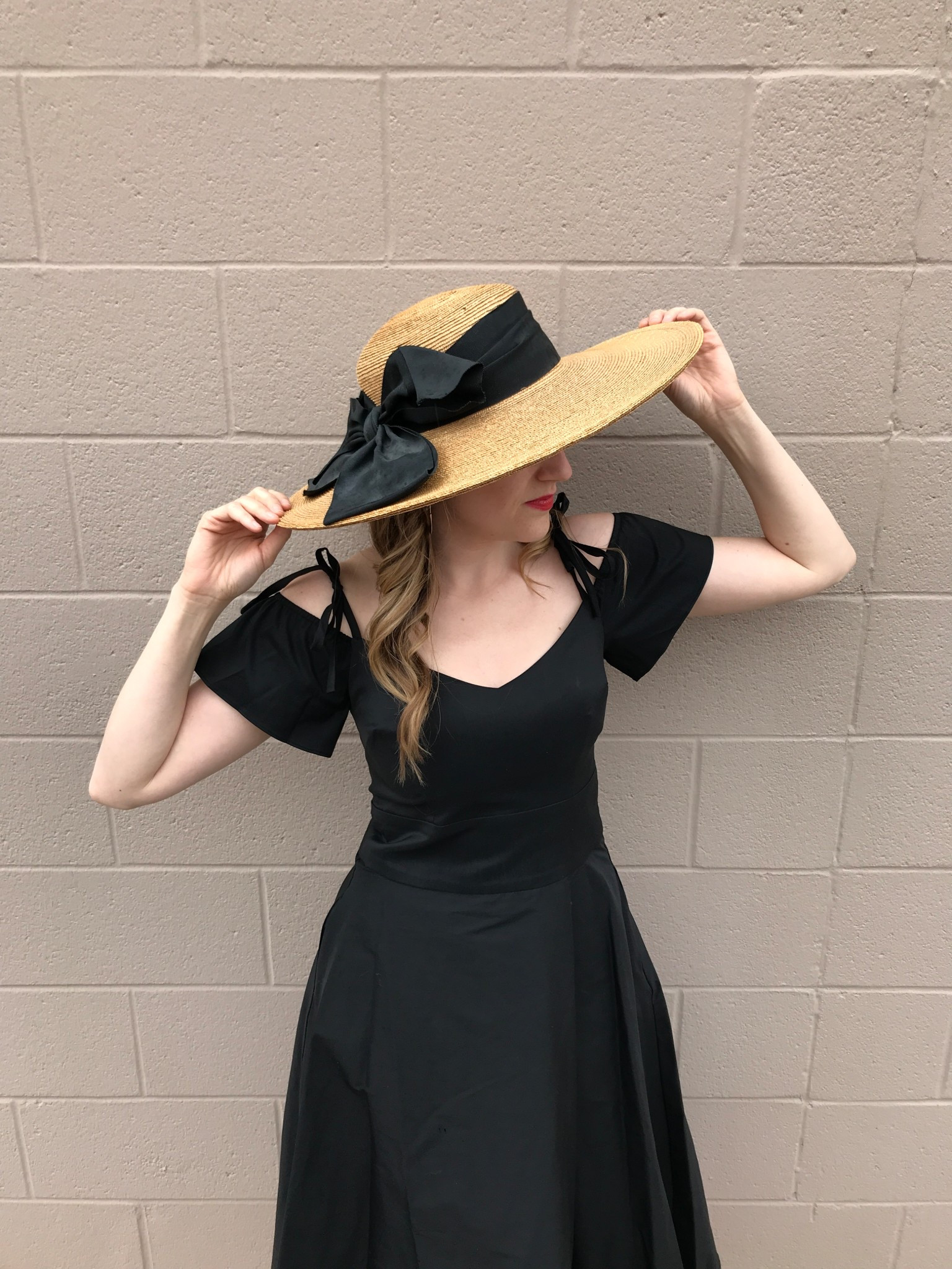 Straw summer hat. #guccistyle
Summer style Black & White. 
Hat and a little black dress. 
#gucci

#LTKStyleTip #LTKWedding #LTKSummerEdit