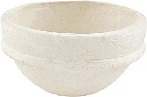 Mud Pie Paper Mache Bowl, Small, 3" x 5" dia, White | Amazon (US)