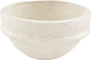 Mud Pie Paper Mache Bowl, Small, 3" x 5" dia, White | Amazon (US)