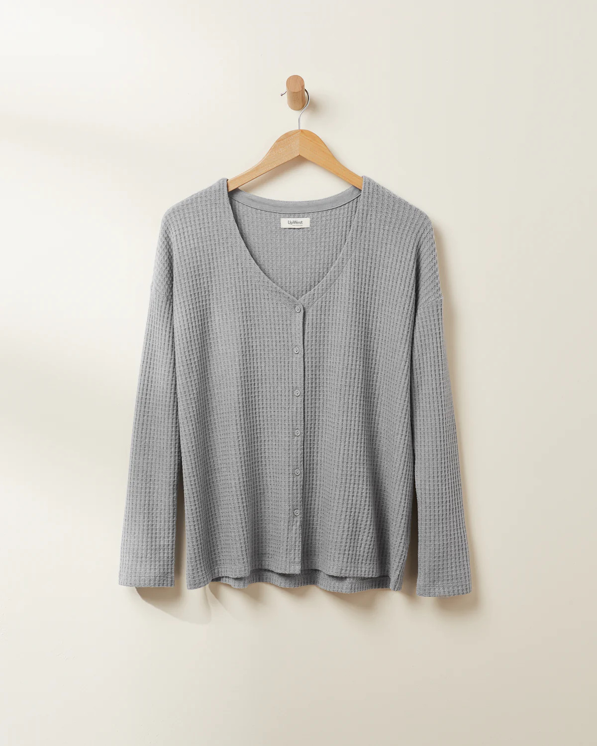 Button Front Waffle Tee | UpWest