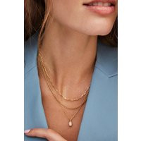 Kendra Scott Mini Elisa Gold Triple Strand Necklace in Iridescent Drusy | Glik's