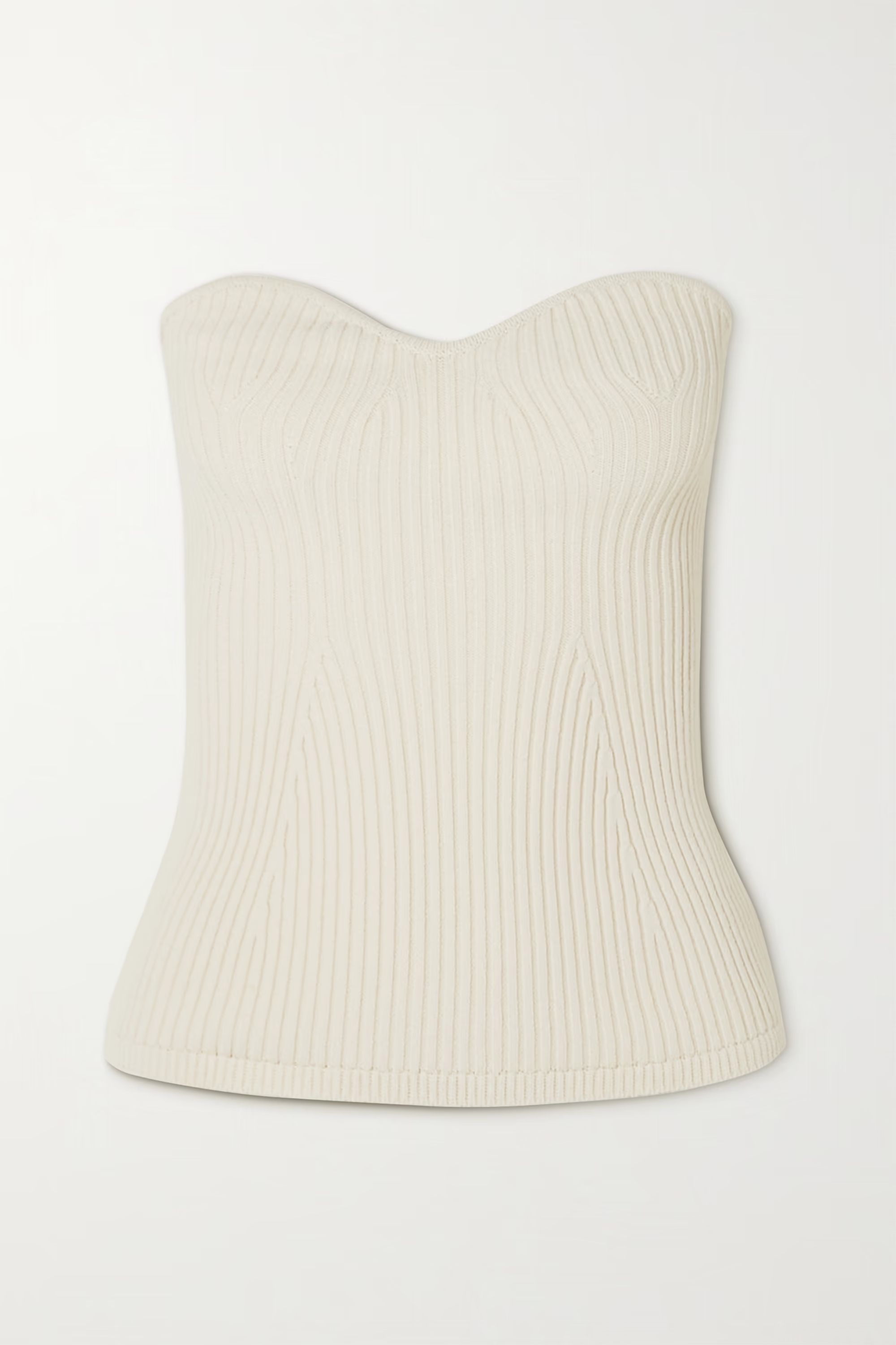 Lucie strapless ribbed-knit top | NET-A-PORTER (UK & EU)