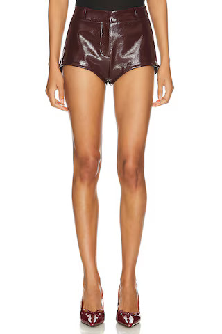 LAMARQUE x REVOLVE Annaise Hot Short in Patent Burgundy from Revolve.com | Revolve Clothing (Global)