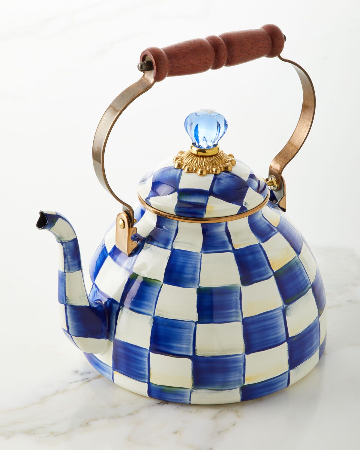 Royal Check Tea Kettle | Horchow