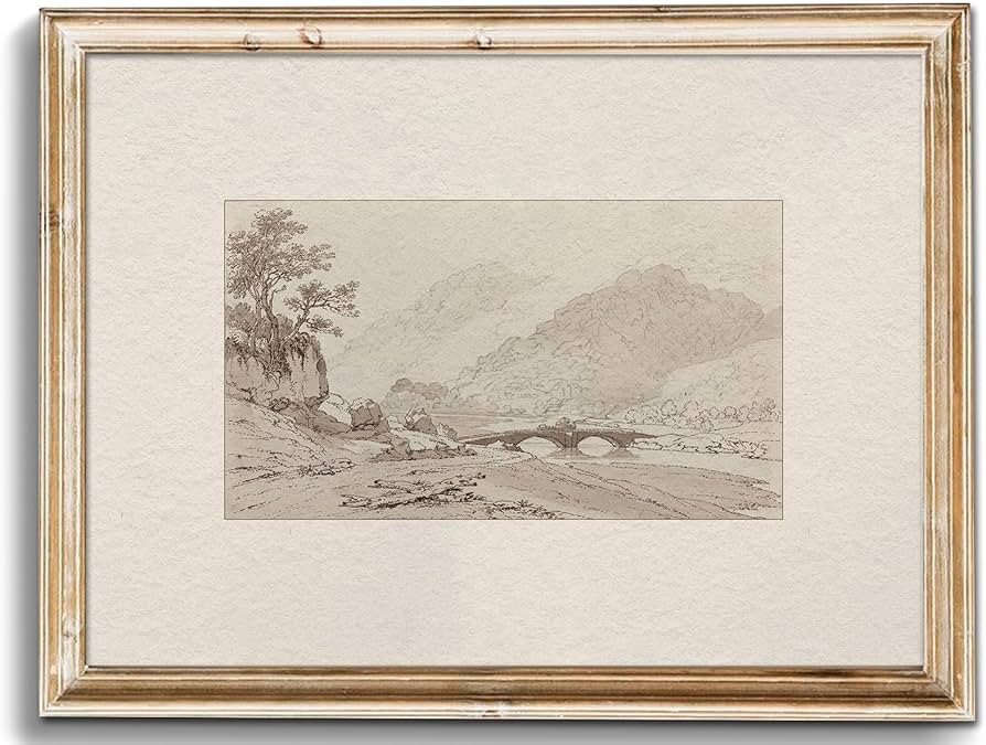 uniro Neutral Gallery Wall Art Prints, Farmhouse Landscape Sketch Wall Painting Canvas Prints, Ru... | Amazon (US)