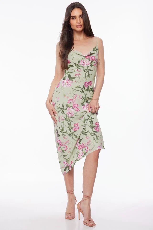 Estera Cowl Neck Slip Maxi Dress | Dynamite Clothing