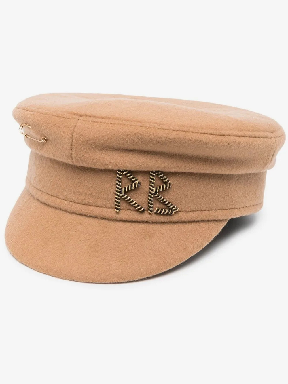 Ruslan Baginskiy appliqué-logo wool beret - Neutrals | Farfetch Global