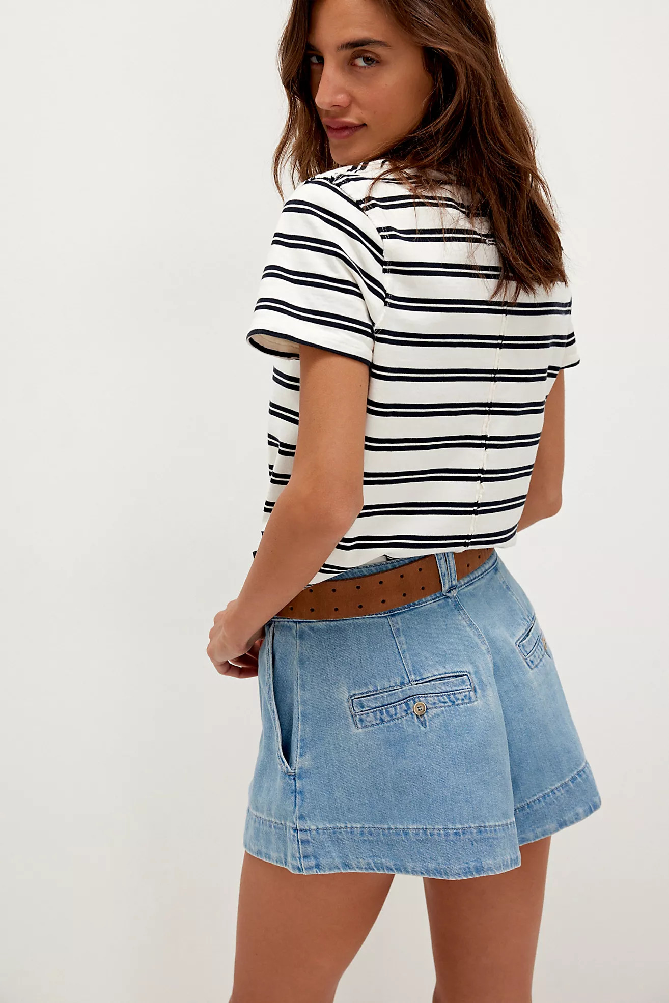We The Free Marina Denim Trouser Shorts | Free People (Global - UK&FR Excluded)
