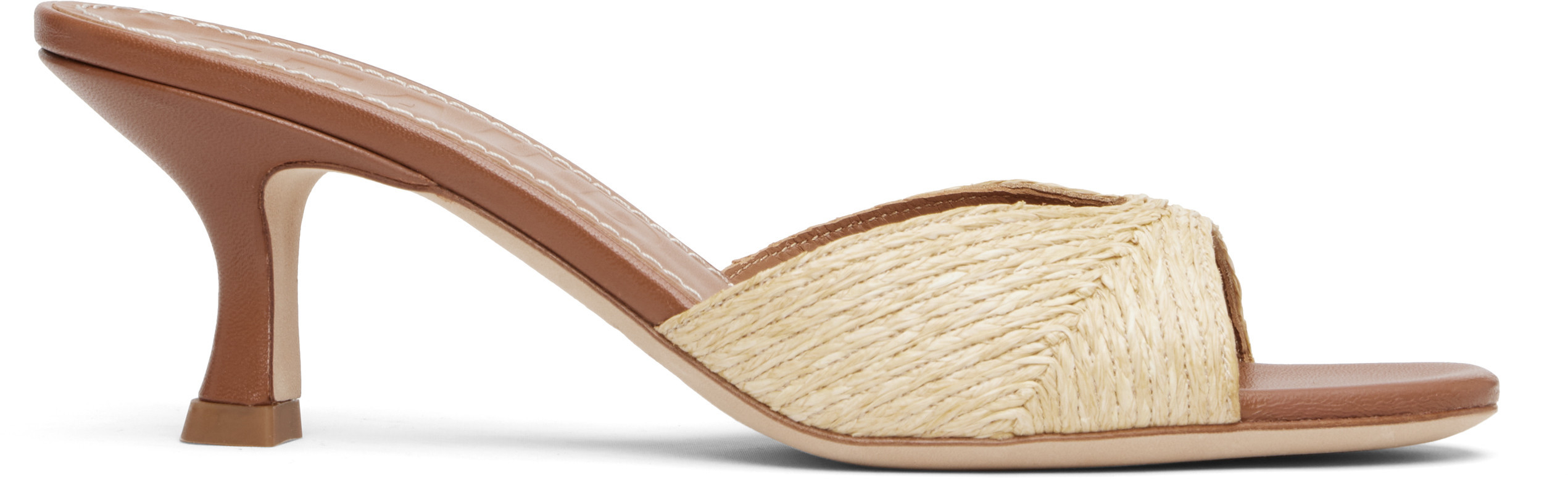 Staud Beige Brigitte Mule Sandals | SSENSE