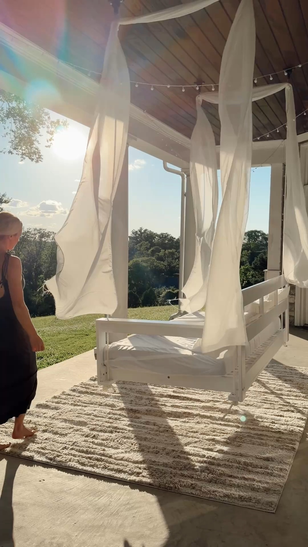 The feminine urge to turn your porch into a fairytale ✨🤍🦢🍓 #ad

This hanging daybed has officially become everyone’s favorite spot in the house. A few simple updates, cozy layers, and a little imagination can completely transform an outdoor space.

Shop our porch refresh with Lowe’s and create a little magic right at home. ✨

#LowesPartner #homedesign #thisoldhome whimsy 

#LTKSeasonal #LTKdayinmylife #LTKHome