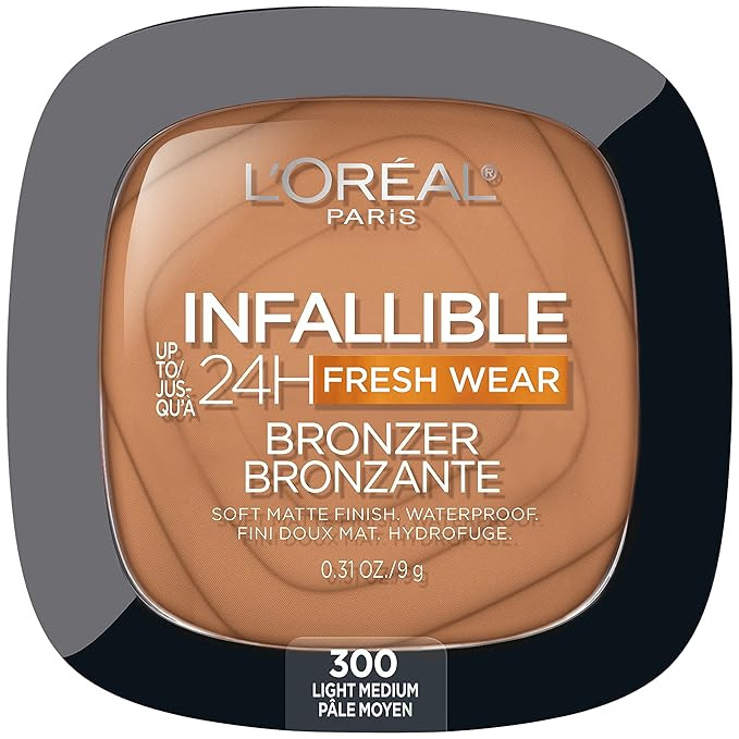 Amazon.com: L'Oreal Paris Infallible Up to 24H Fresh Wear Soft Matte Longwear Bronzer. Waterproof... | Amazon (US)