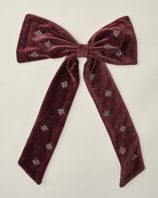Noella Hand-Beaded Velvet Bow Tree Topper | Magnolia