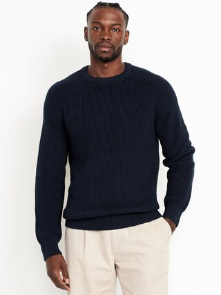 Crew-Neck Shaker-Stitch Sweater | Old Navy (US)