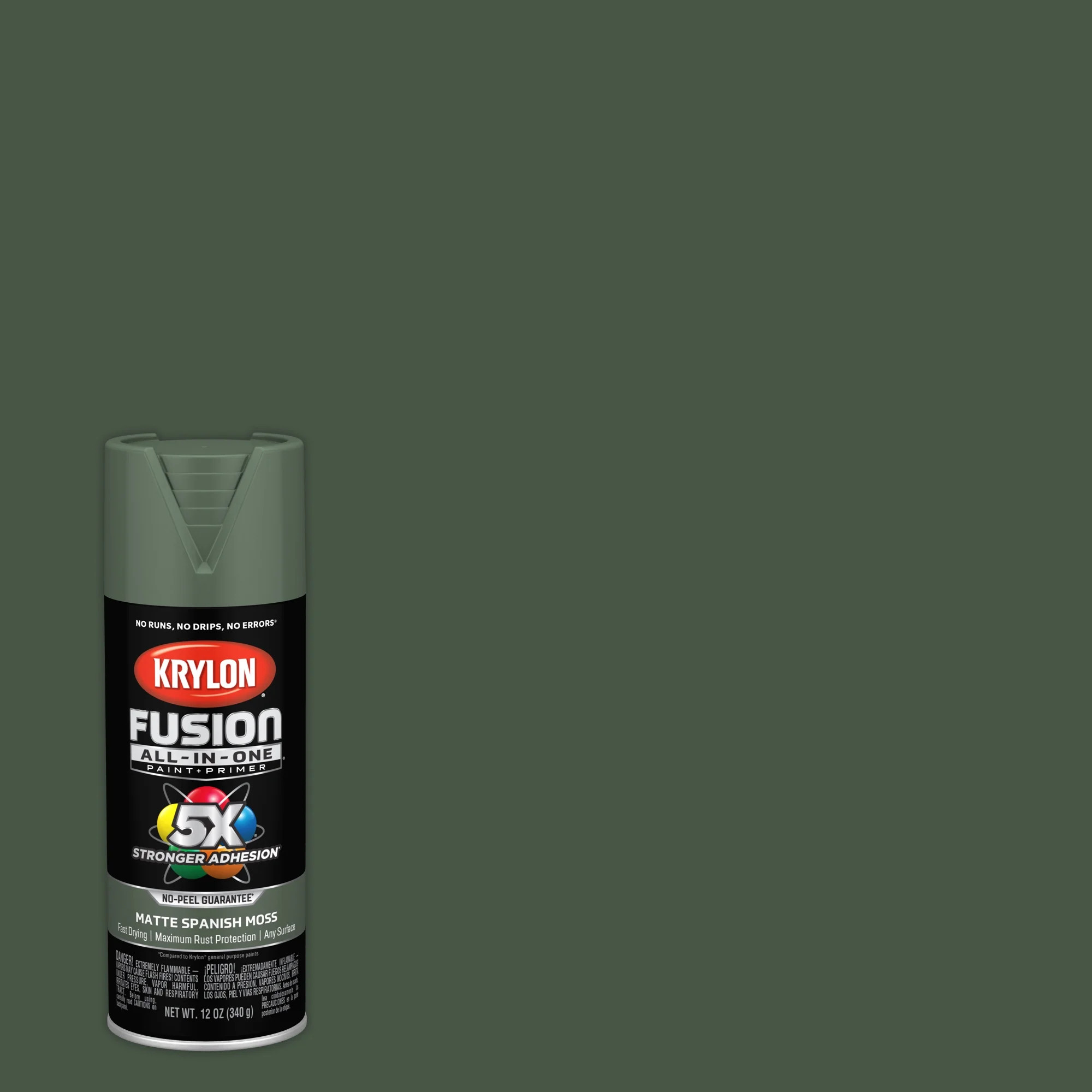 Krylon K02796007 Krylon Fusion All-In-One Spanish Moss Matte 12 oz. Spray Paint, Multi-Surface, (... | Walmart (US)