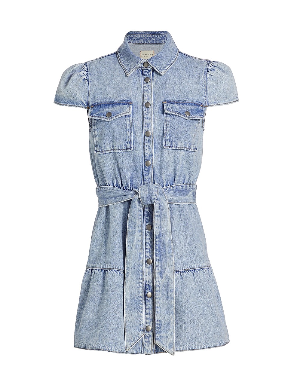 Alice + Olivia Miranda Denim Minidress | Saks Fifth Avenue