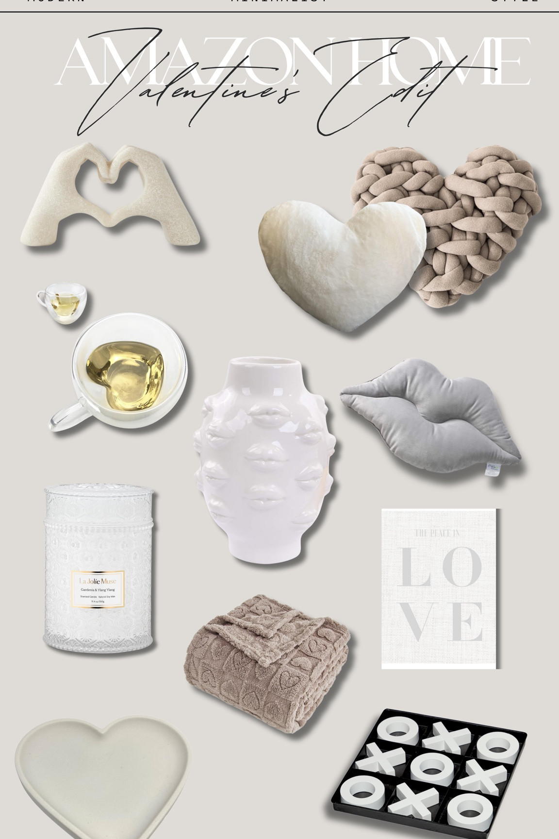Amazon home modern neutral Valentine’s Day decor! 🤍✨ #founditonamazon #amazonhome

#LTKhome #LTKGiftGuide #LTKHoliday