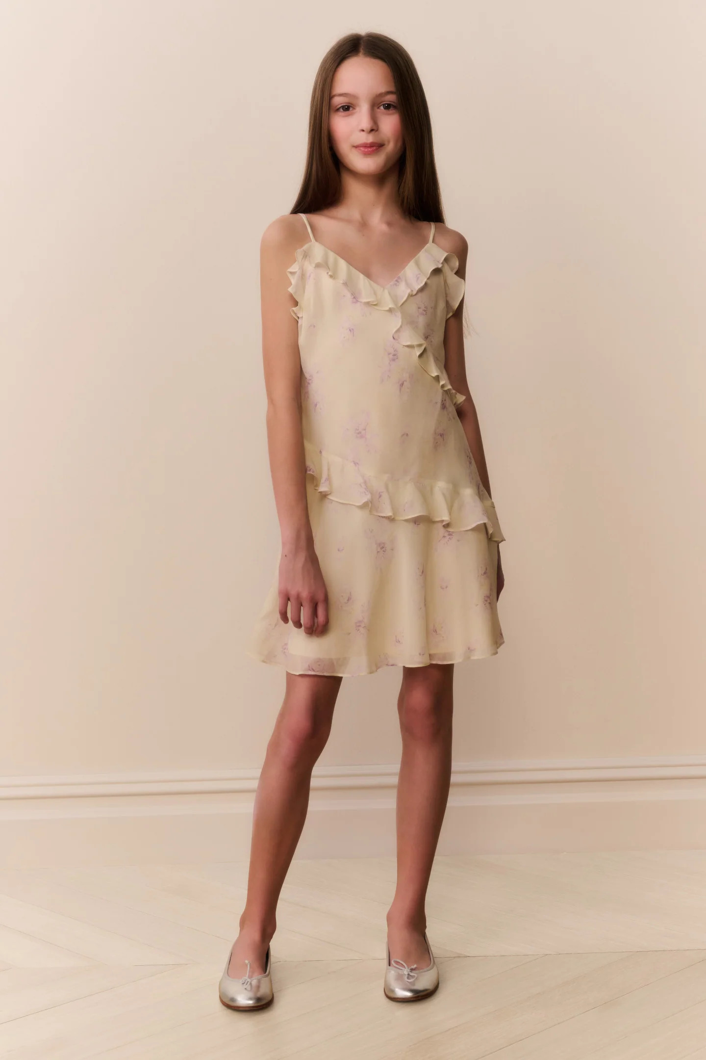Tween Lomina Floral Chiffon Dress | LoveShackFancy