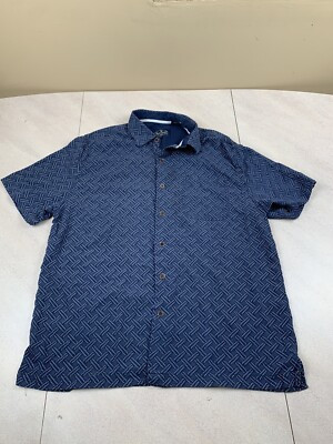 Nat Nast Luxury Original Shirt Men’s M Short Sleeve Button Silk Blend Geo Shapes | eBay US