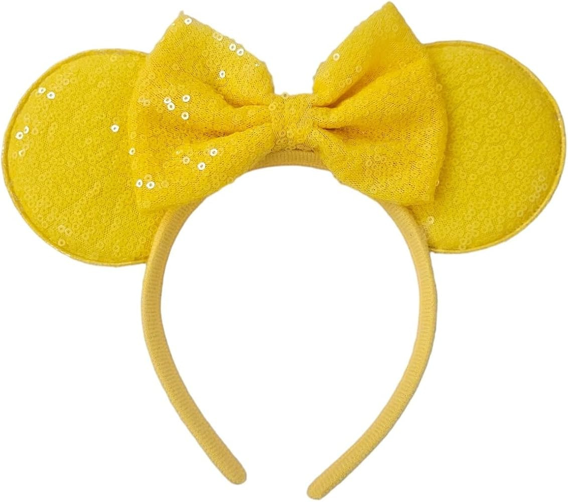 CLGIFT Sparkly Mouse Ears, Custom Silver, Gold, Blue, and Classic Red Sequin Mickey Ears | Amazon (US)