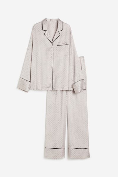 Satin Pajama Shirt and Pants | H&M (US + CA)