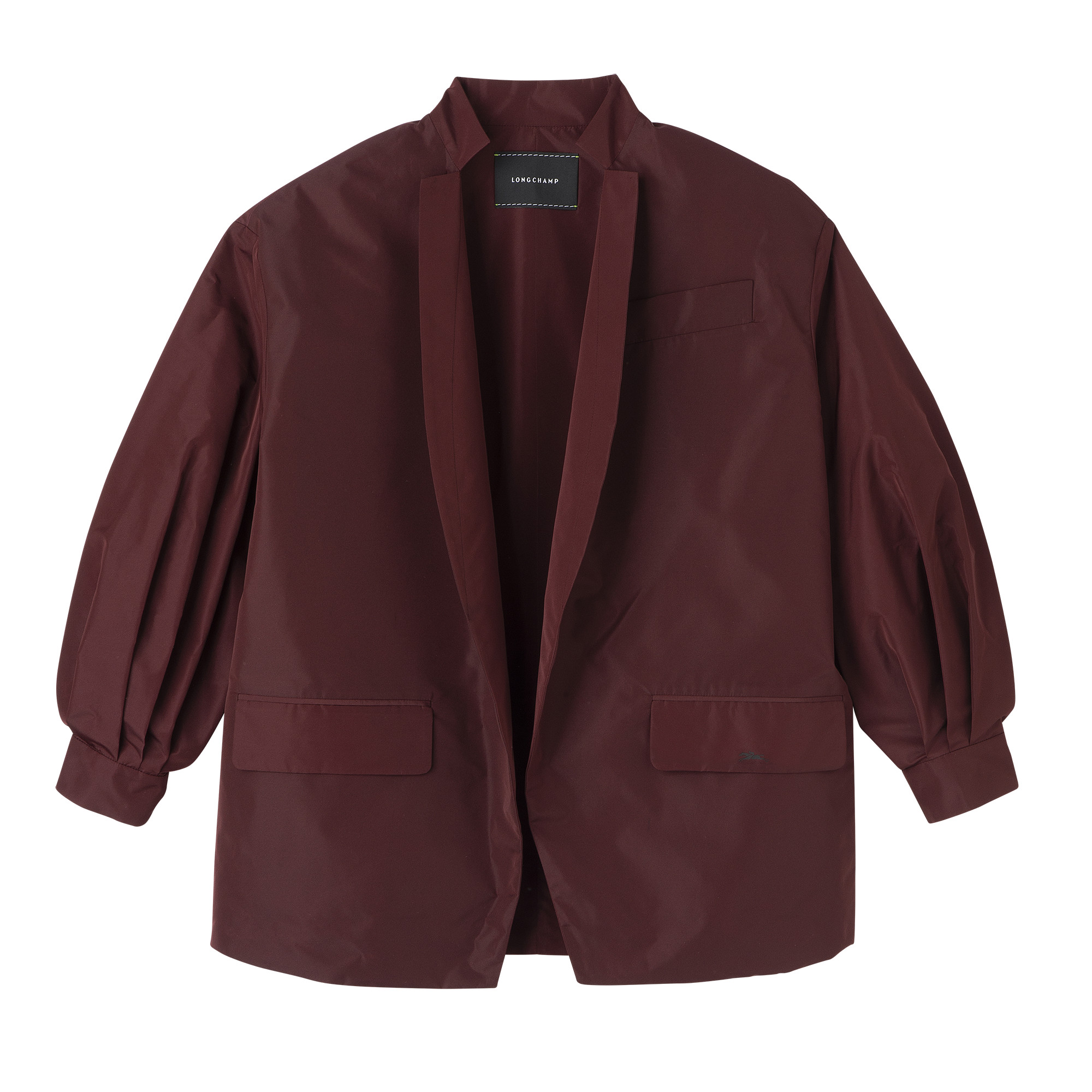 Kimono jacket Burgundy - Technical taffeta | Longchamp US | Longchamp