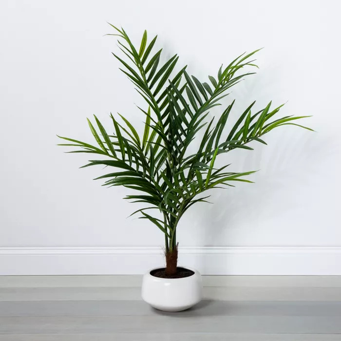 45" x 30" Artificial Palm In Pot White - Opalhouse™ | Target