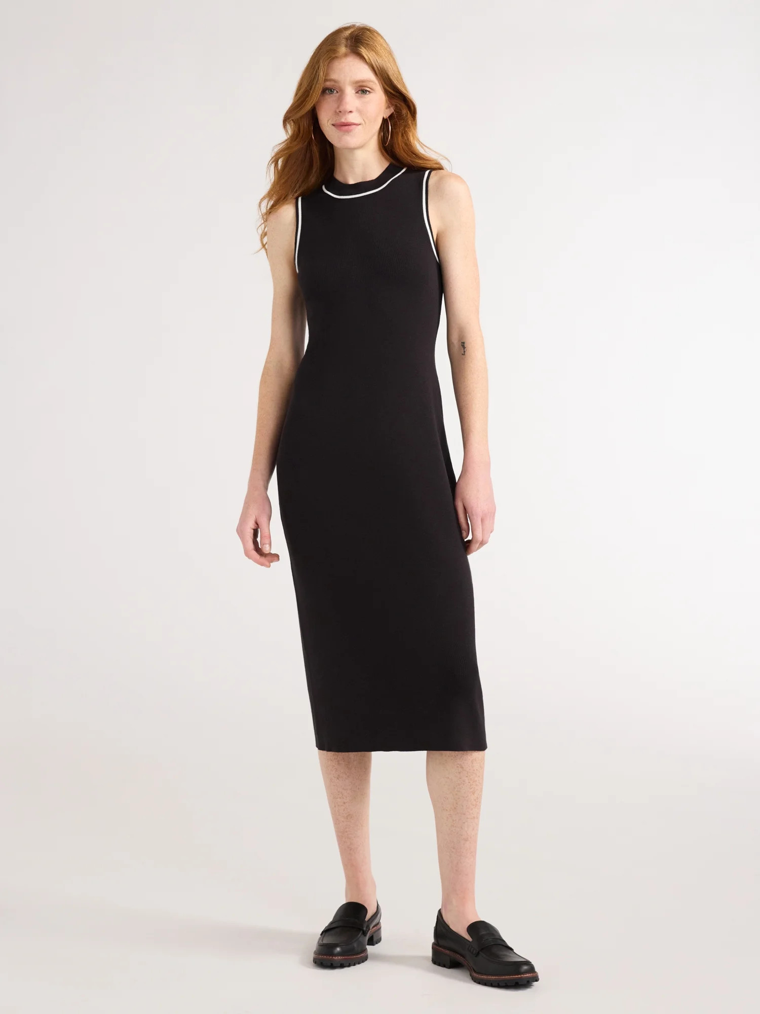 Free Assembly Women’s Sleeveless Sweater Knit Midi Dress, Sizes XS-XXL | Walmart (US)