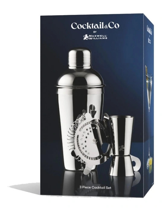 Cocktail & Co Cocktail Set 500ML Set of 3 Stainless Steel Gift Boxed | Myer