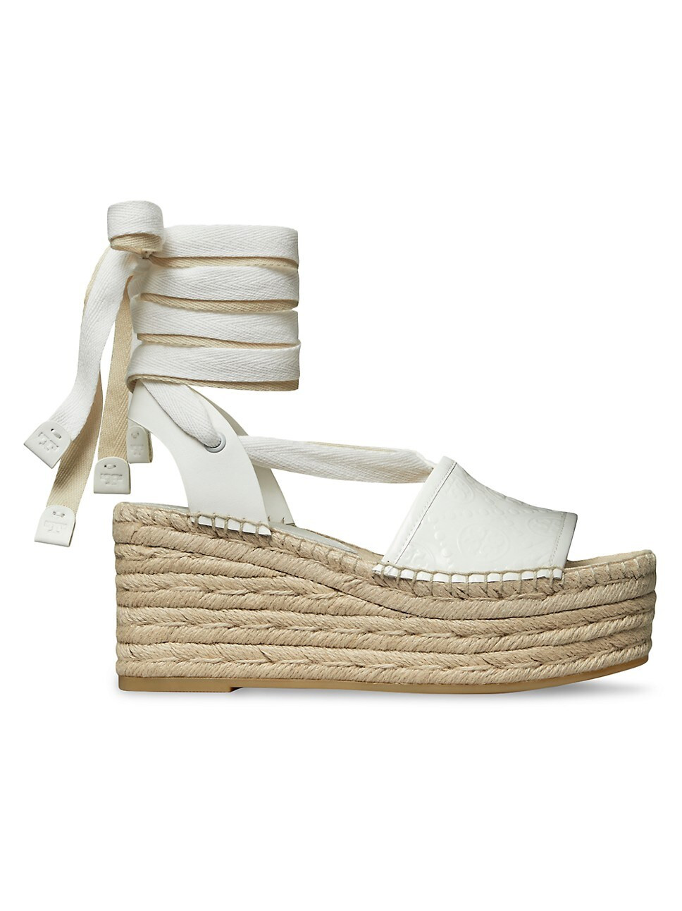 T Monogram Wedge Espadrilles | Saks Fifth Avenue