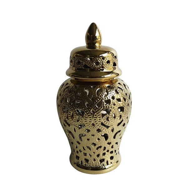 Boa Silver Indoor / Outdoor Ceramic Jar | Wayfair North America