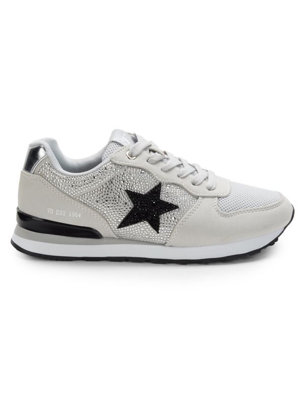 Embellished Star Suede & Mesh Sneakers | Saks Fifth Avenue OFF 5TH