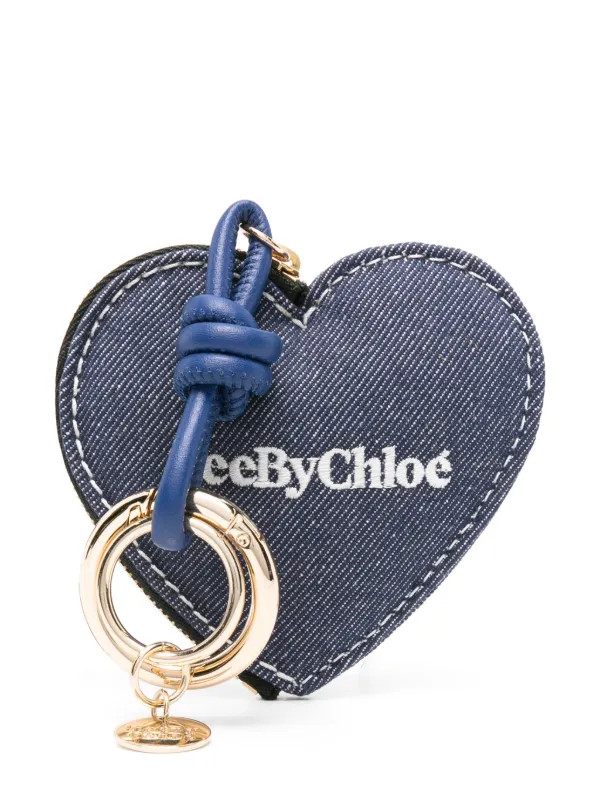 embroidered denim keyring | Farfetch Global