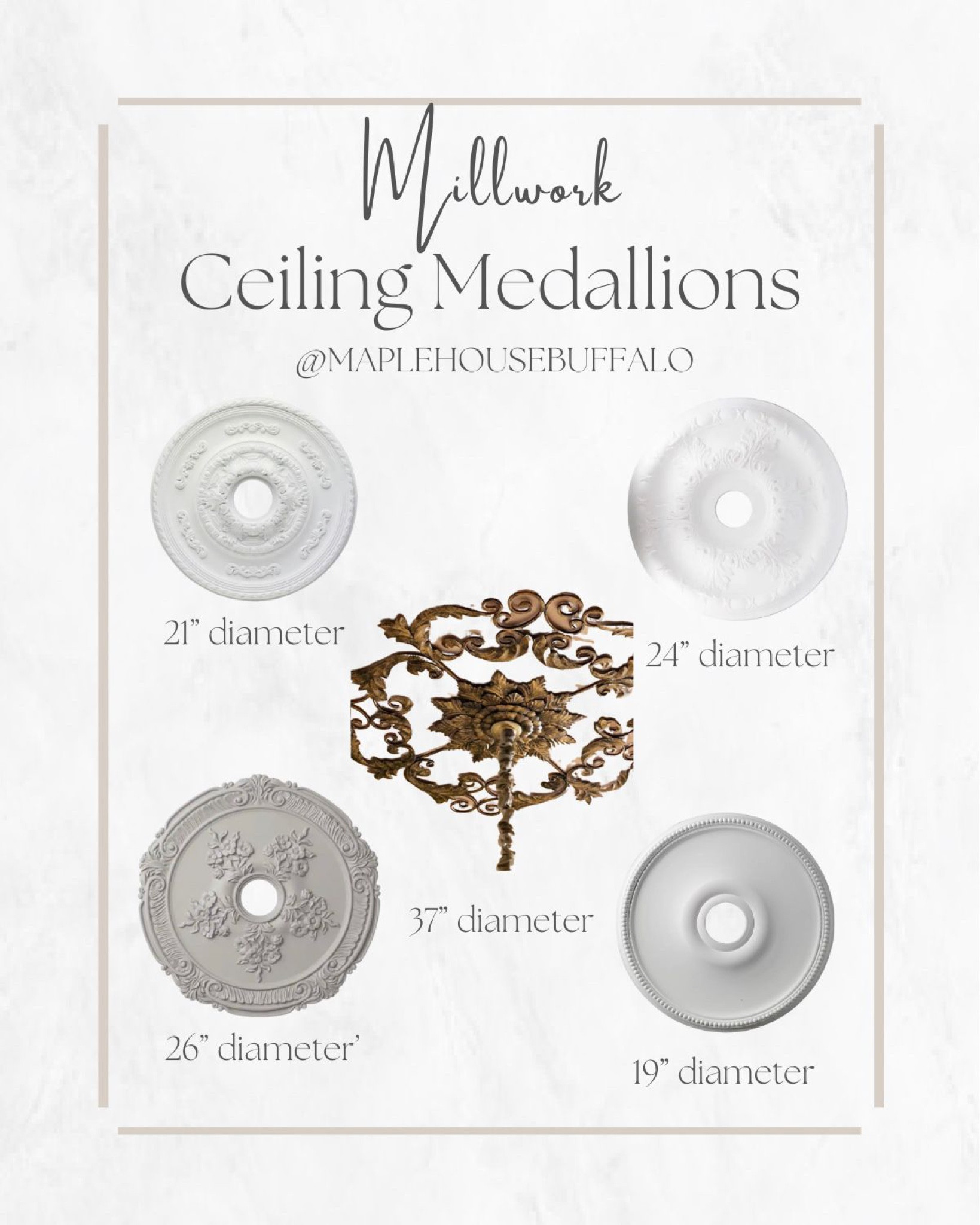 Ceiling medallions for an entryway, foyer, dining room, living room, bedroom or great room - millwork - vintage 

#LTKFind #LTKhome #LTKstyletip