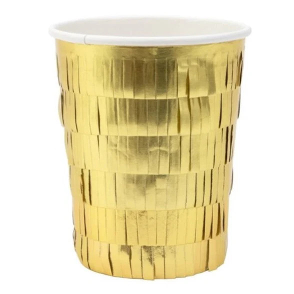 Gold Fringe Party Cups | Get Gatherings
