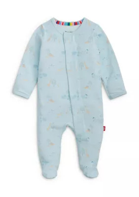 Magnetic Me Baby Boys Blue Serene Safari Footie Pajama | Belk