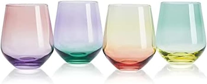 Mikasa Chroma Set of 4 Stemless Wine Glasses, 13 Ounce | Amazon (US)