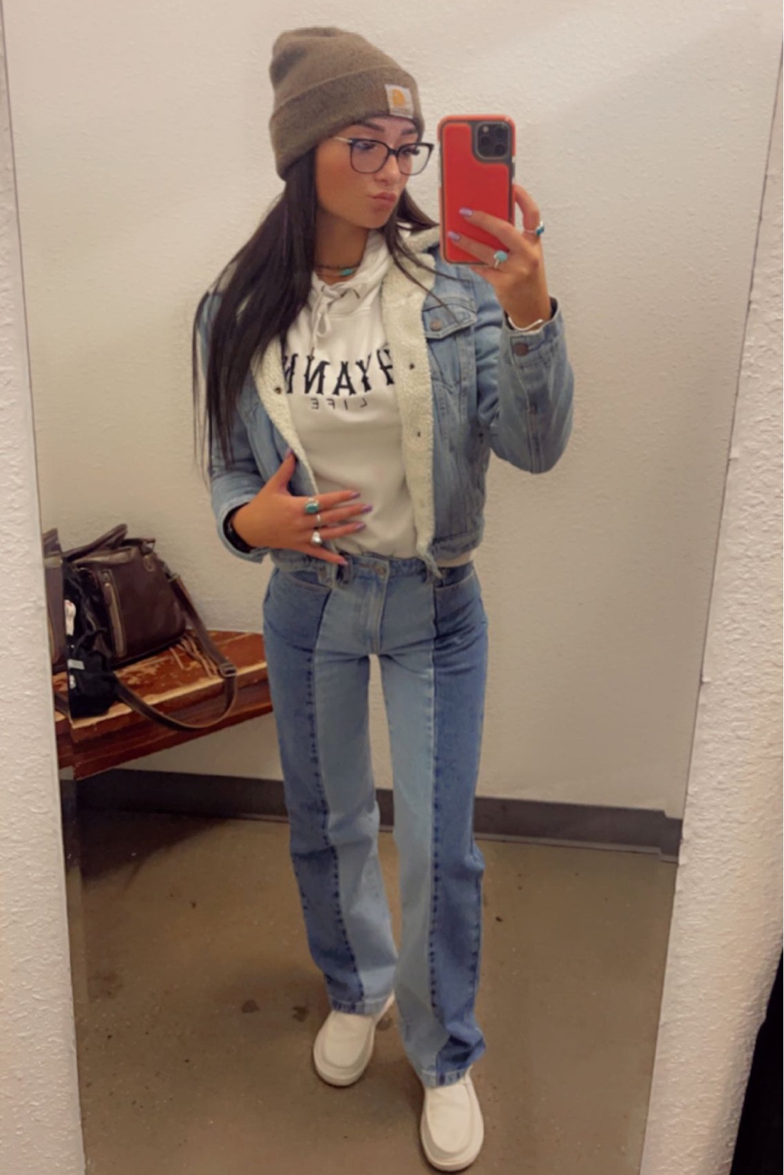 Western fashion, two toned pants, jean jacket

#LTKSeasonal #LTKstyletip