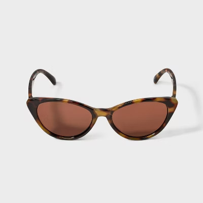 Plastic Slim Cateye Sunglasses - Wild Fable™ Tort | Target