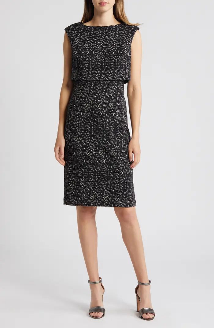 Eliza J Ottoman Popover Sheath Dress | Nordstrom | Nordstrom