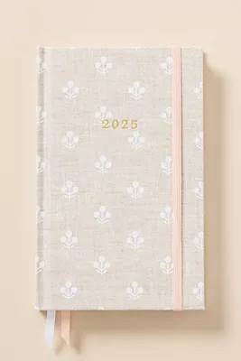 Sugar Paper 2025 Flax Flower Small Bound Hardcover Planner | Anthropologie (US)