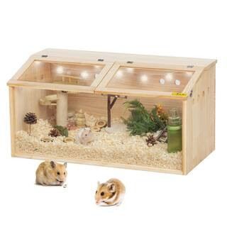 Wooden Hamster Cage Habitat with Visible Acrylic Boards | The Home Depot