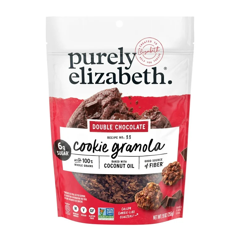 Purely Elizabeth Double Chocolate Chip Cookie Granola, 9 oz Bag | Walmart (US)