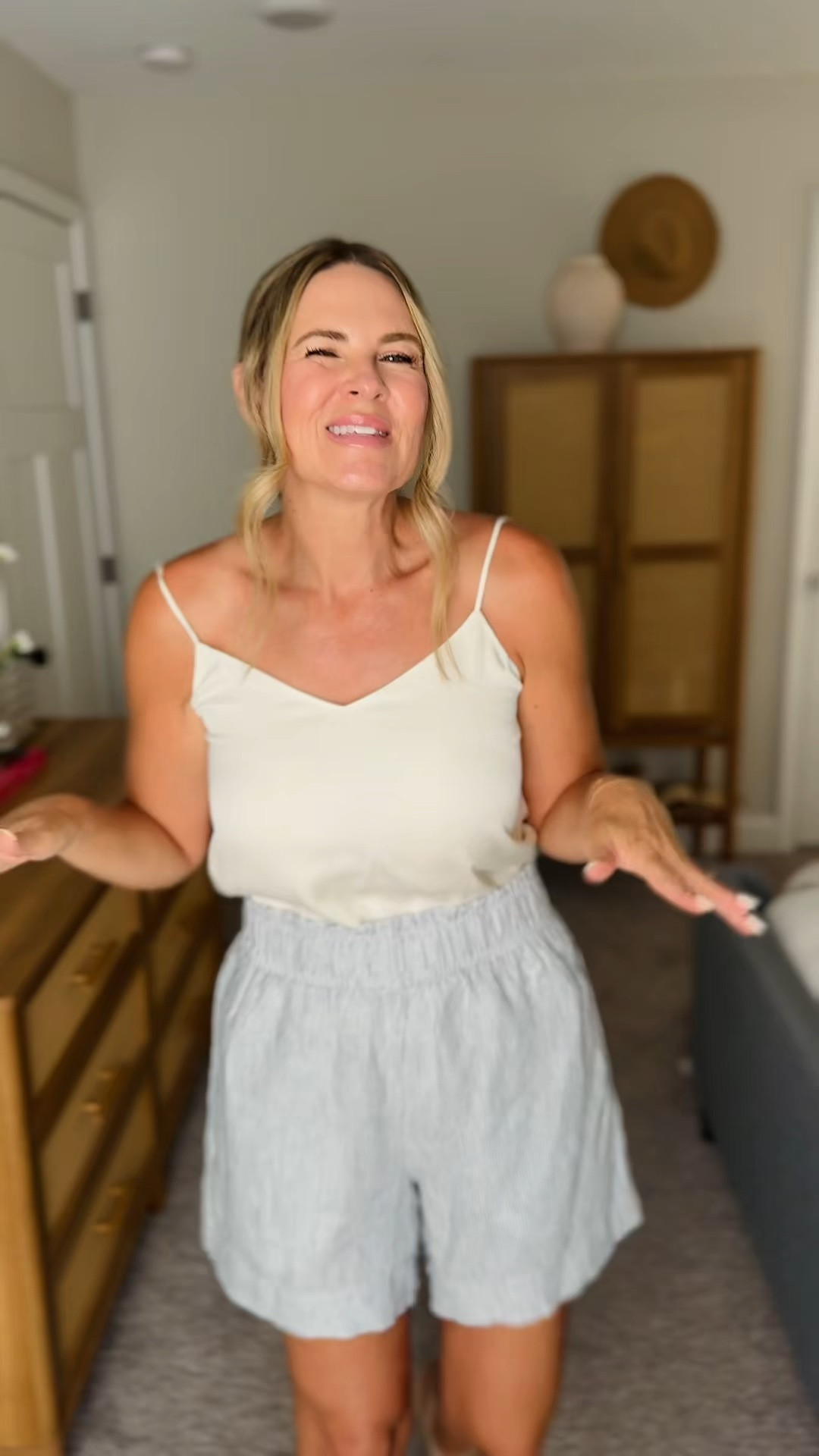 Love this washable silk cami from @Quince Wearing a small and fits true to size. I’ve worn it a few times so far, washed it and love. The bags are so great too. 
My promo code for new customers is:
INFG-26ERINGLADDING10

#LTKootd #LTKOver40 #LTKTravel