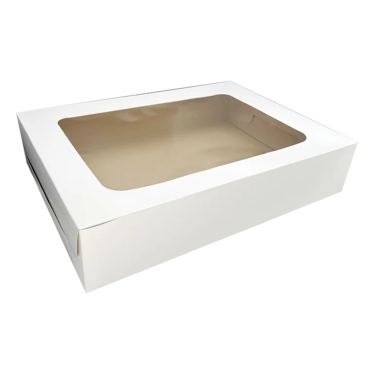19" x 14" x 4" White Cake Box with Window (1 piece) | Walmart (US)