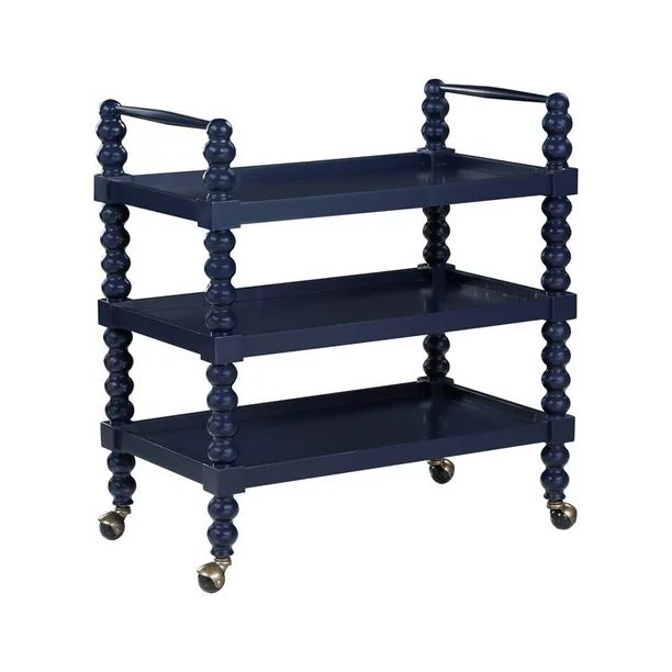 Comfort Pointe Averly Midnight Blue Wood 3-Shelf Multi Use Cart - Walmart.com | Walmart (US)