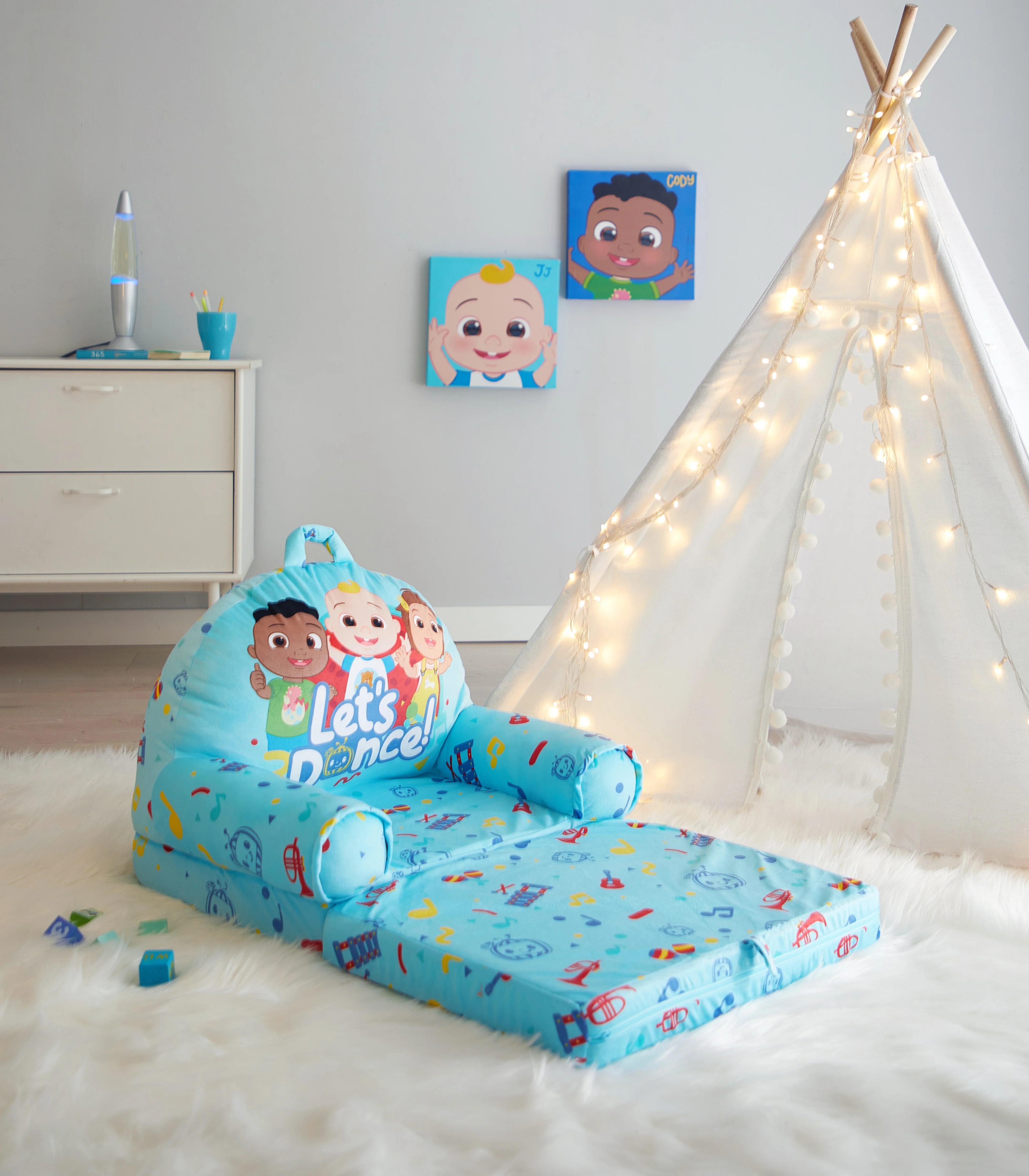 Moonbug Cocomelon 2-in-1 Flip Out Chair Blue - Walmart.com | Walmart (US)